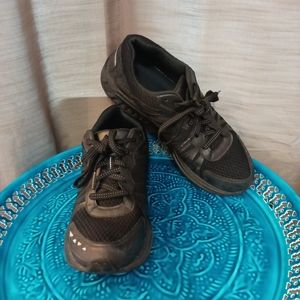 Men's SAS Pursuit Leather Lace Up Breathable Stability Sneakers Black Size 10.5B